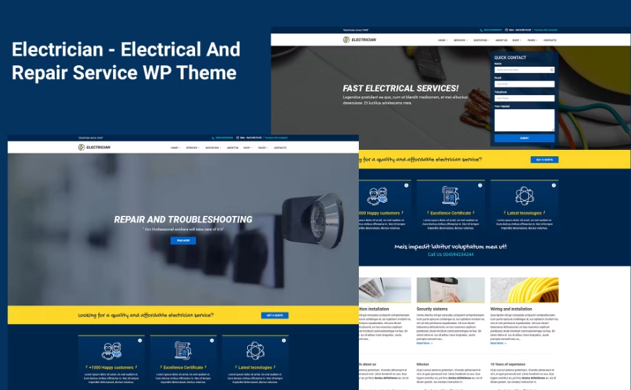 Electrician – Electrical Service WordPress