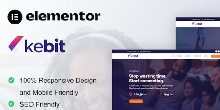 Kebit – Broadband & Internet Service Provider Elementor Pro Template