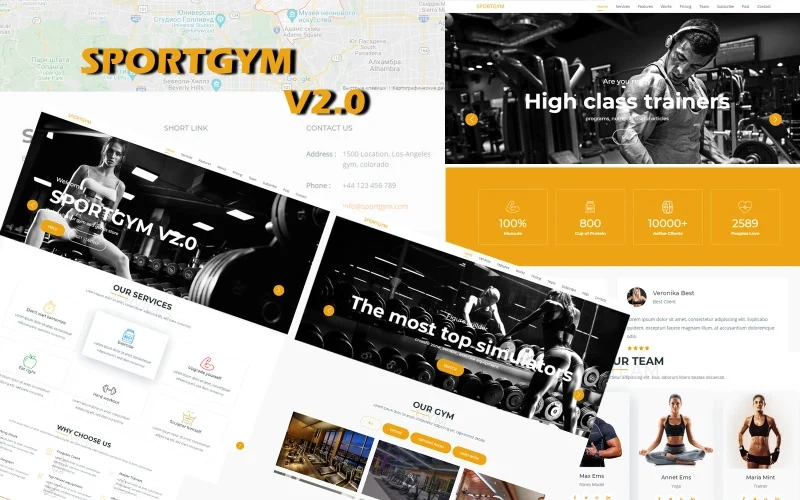 WordPress Sport Landing Template Bootstrap Sportgym V – Cool Solution For Fitness And Not Only WordPress Theme 2.0