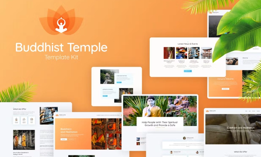 Great Lotus – Buddhist Temple Template
