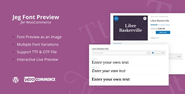 Jeg Font Preview – WooCommerce Extension
