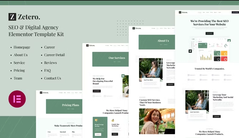 Zetero | SEO & Digital Agency Elementor Template