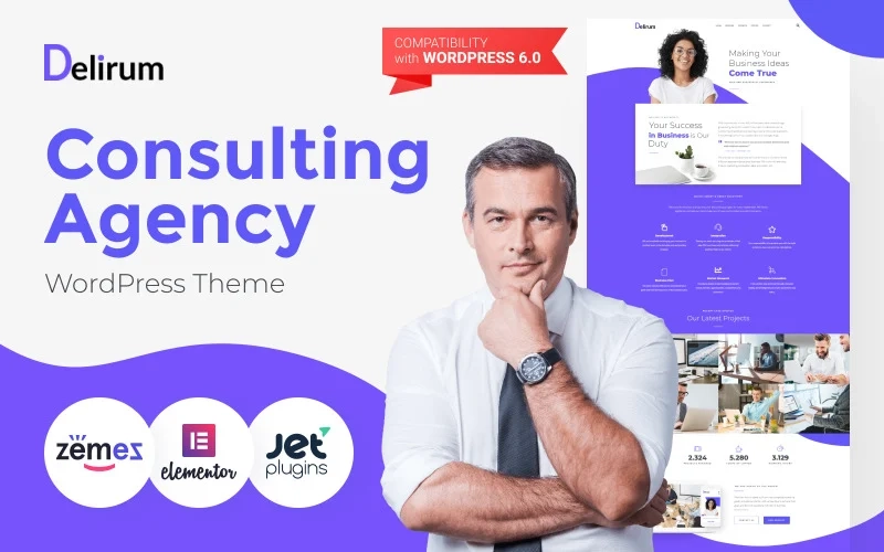 Delirum – Corporate Landing WordPress Theme