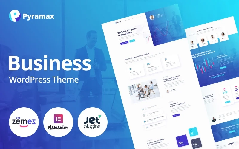 Pyramax – Consulting Classic WordPress Elementor Theme WordPress Theme