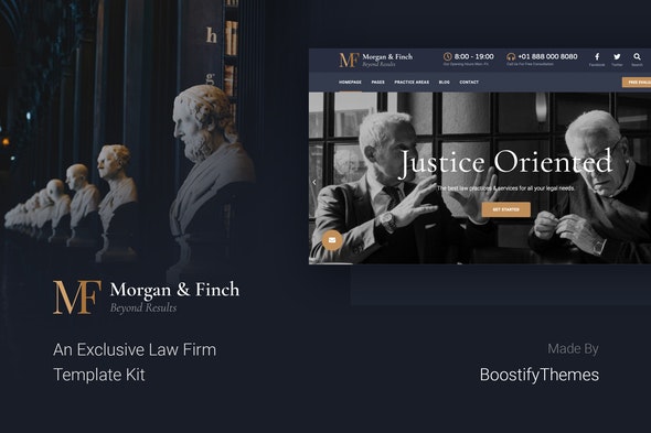Morgan & Finch – Law Elementor Template