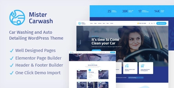 Mister (outglow) – Car Wash WordPress Theme