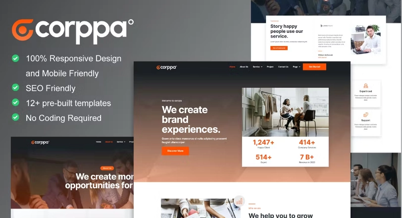 Corppa – Business & Portfolio Elementor Template
