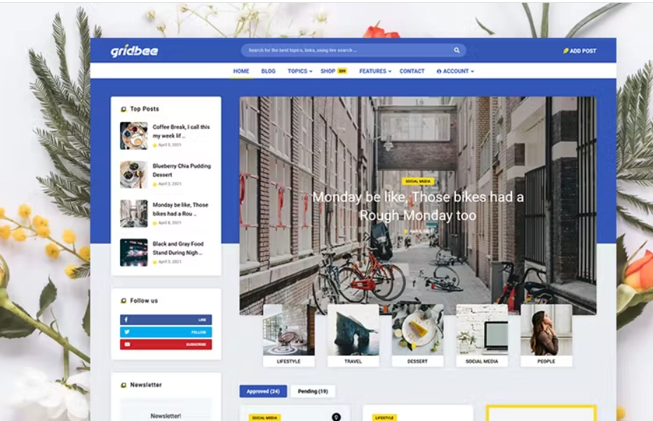 Gridbee Mag – Content Sharing WordPress Theme