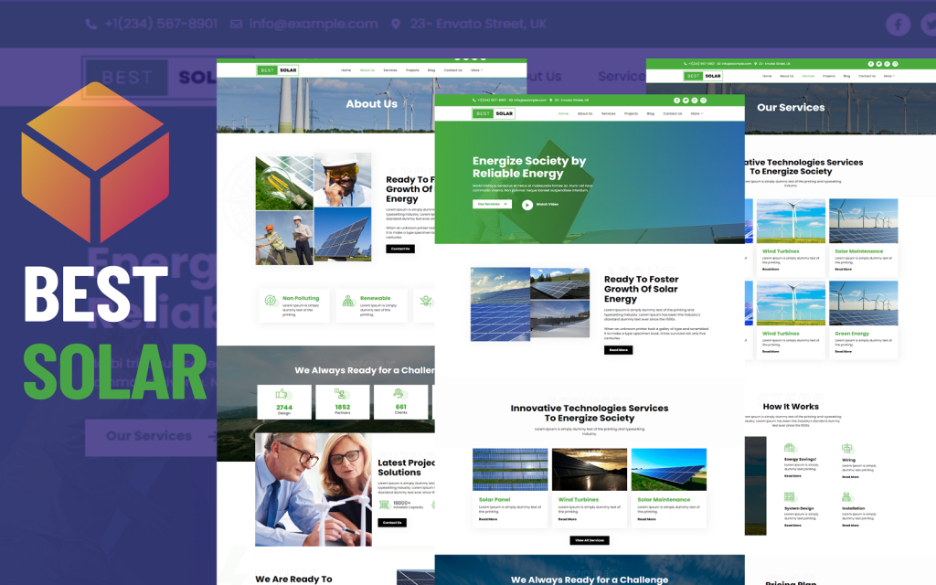 Best Solar – Solar & Renewable Energy Elementor Template Kit