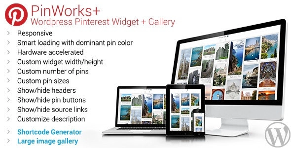 PinWorks+ WordPress Pinterest Gallery