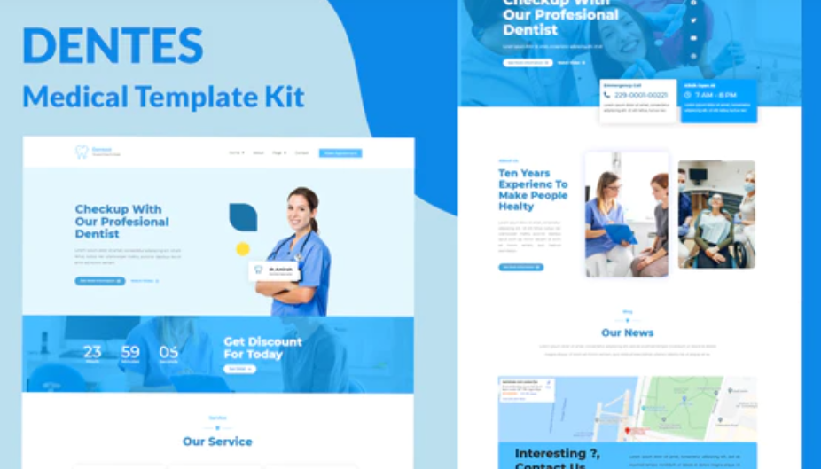 Dentes – Medical Elementor Template