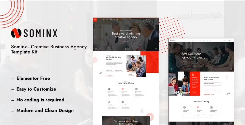 Sominx – Creative Business Agency Elementor Template