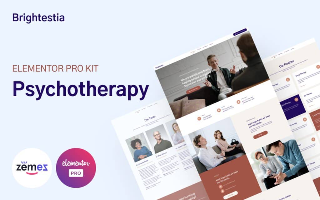 Brightestia – Psychotherapy Elementor Kit