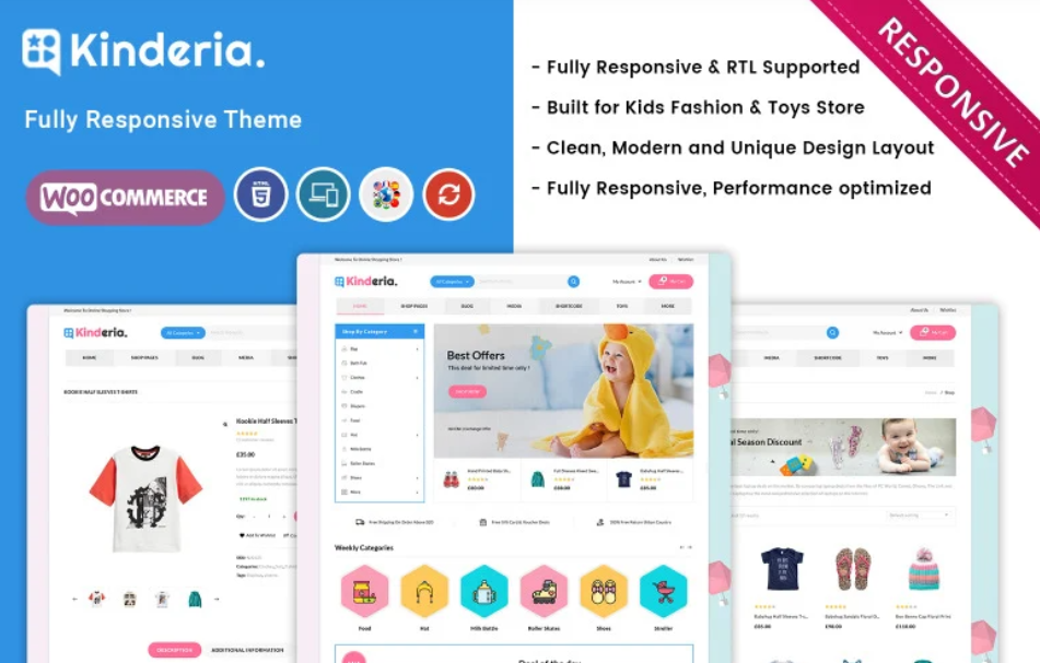 Kinderia – The Mega Kids Fashion Store WooCommerce Theme
