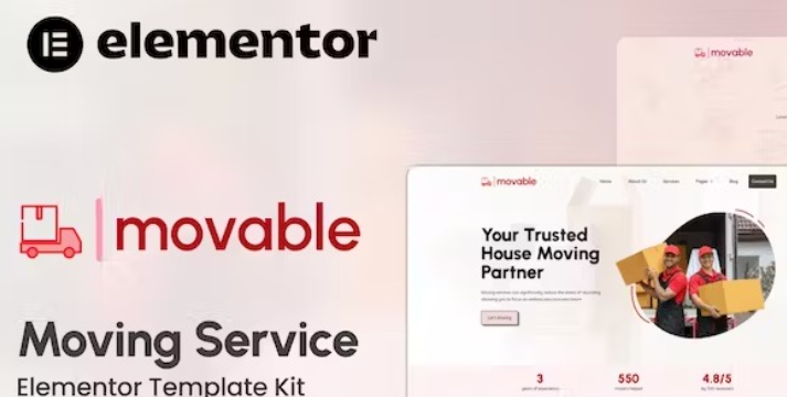 Movable – Moving Service Elementor Template