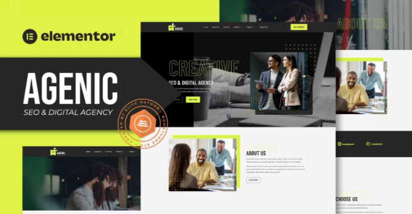 Agenic – Creative SEO & Digital Agency Elementor Template