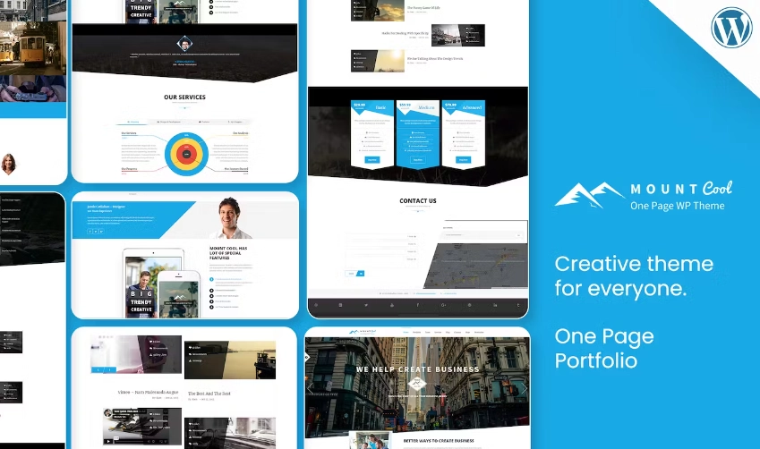 MountCool – Single Page Portfolio WordPress Theme