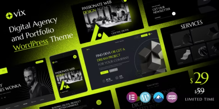 Ovix – Digital Agency & Creative Portfolio WordPress Theme
