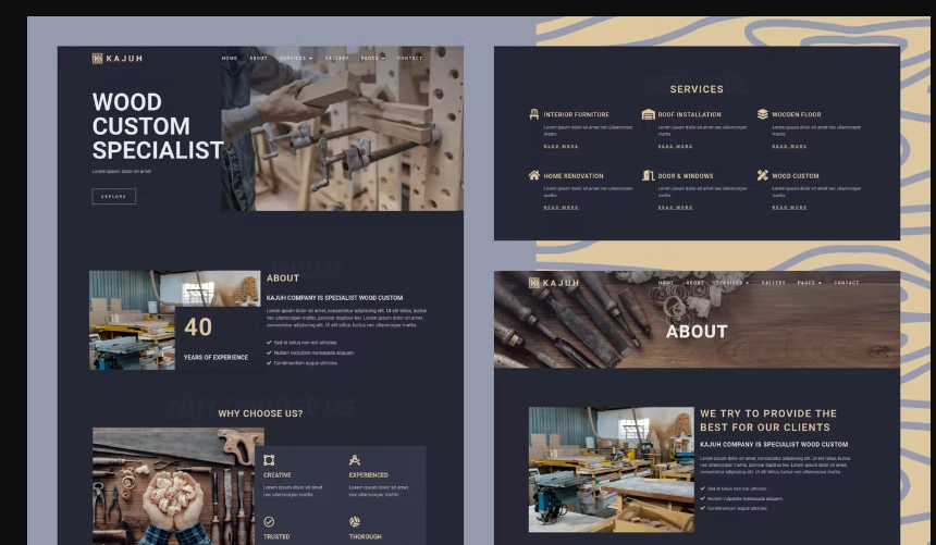 Kajuh – Carpenter Elementor Template