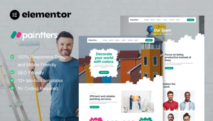 Paintters – Painting Service Elementor Template