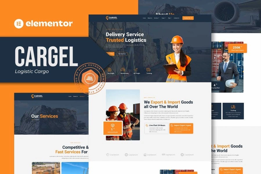 Cargel – Logistic Cargo Elementor Template