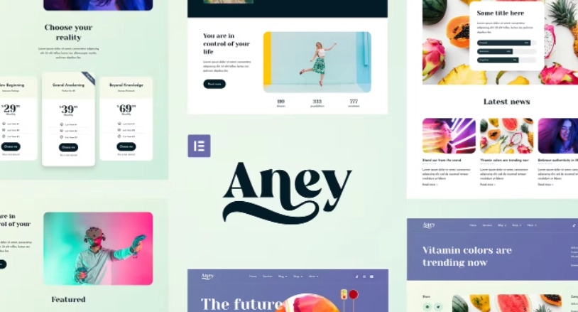 Aney – Vibrant Elementor Template