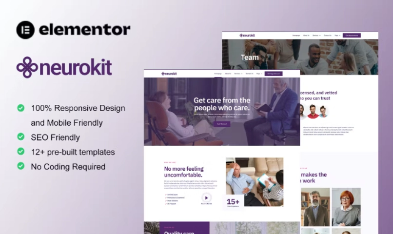 Neurokit – Mental Health & Therapy Elementor Template