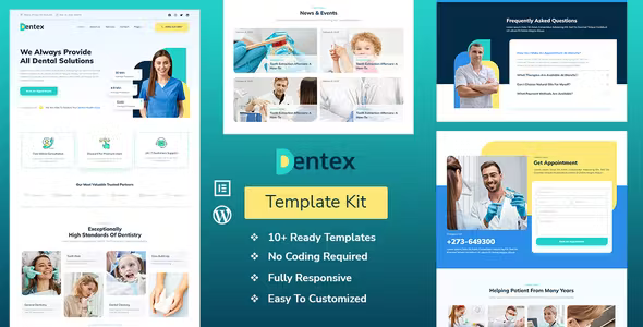 Dentex Dentist Elementor Template Kit