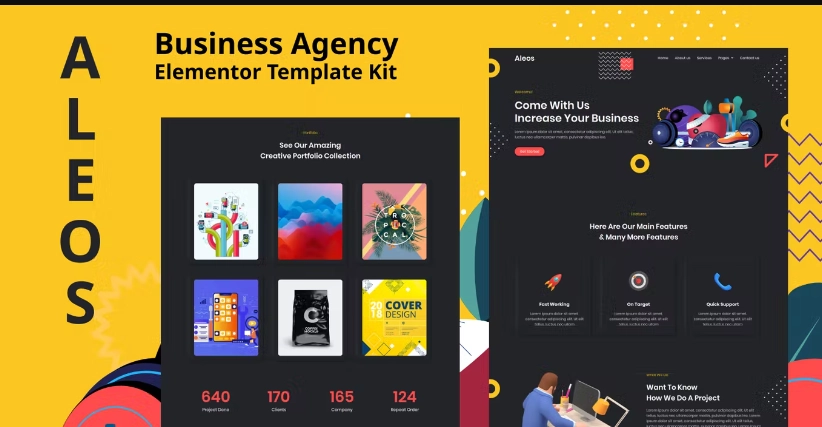 Aleos – Business Agency Elementor Template