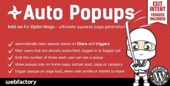 OptIn Ninja – Auto Popups add-on