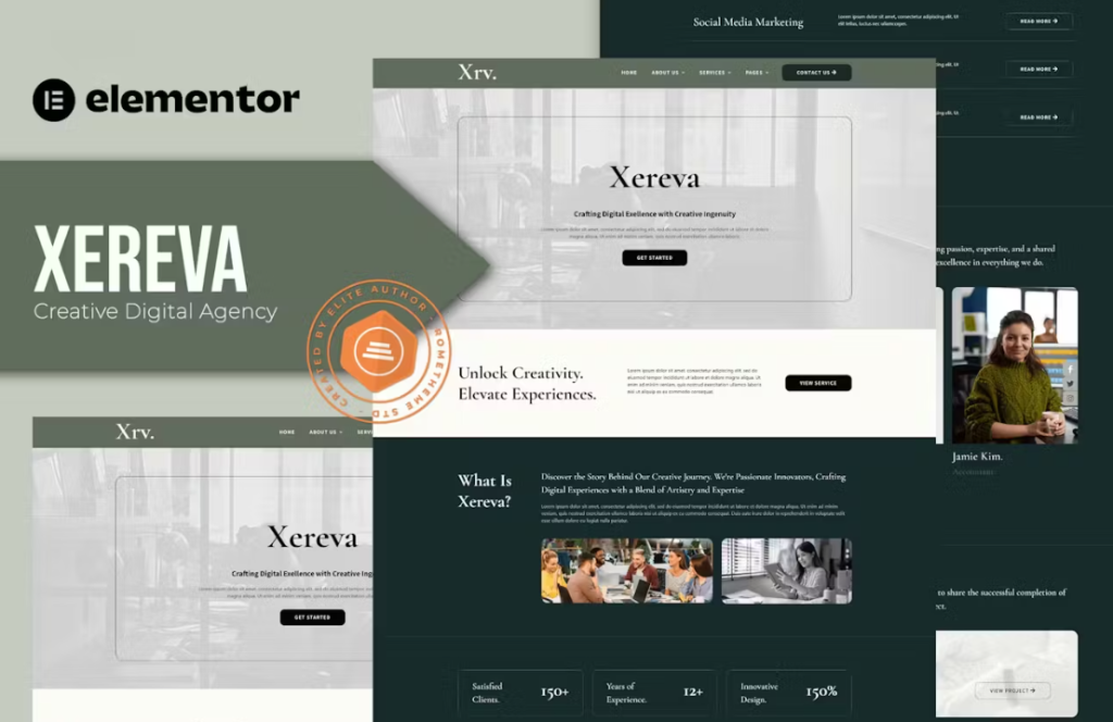 Xereva – Creative Digital Agency Elementor Template