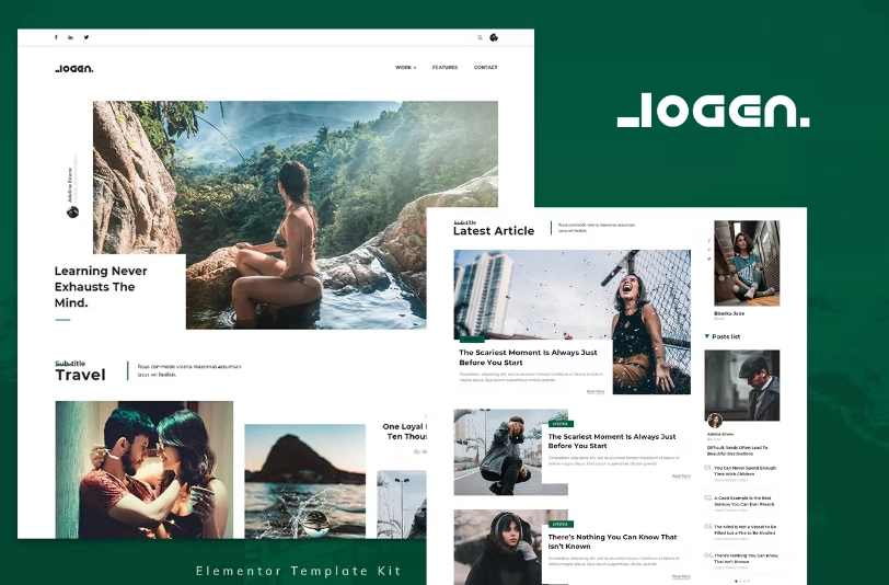 Logen – Lifestyle Blog Elementor Template