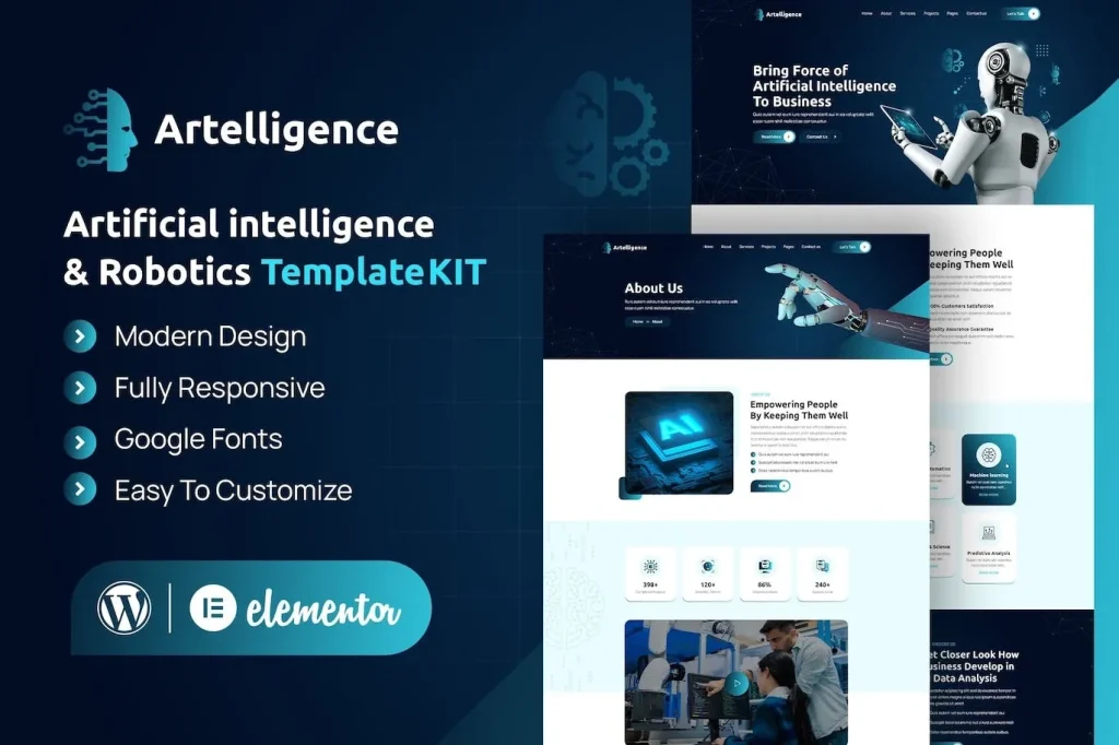 Artelligence – AI & Robotics Elementor Template