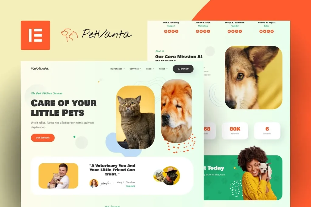 Petvanta – Pet Care Services Elementor Template