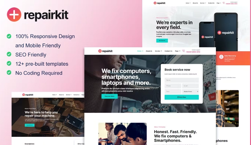 Repair – Mobile Phone & Computer Repair Elementor Template Kit