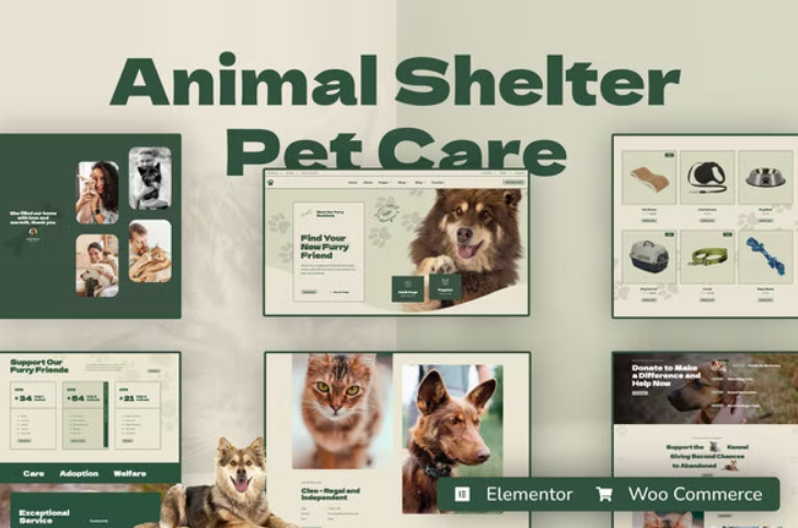 Kenneli – Animal Shelter & Pet Care Elementor Pro Template