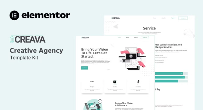 Creava – Creative Agency Elementor Template
