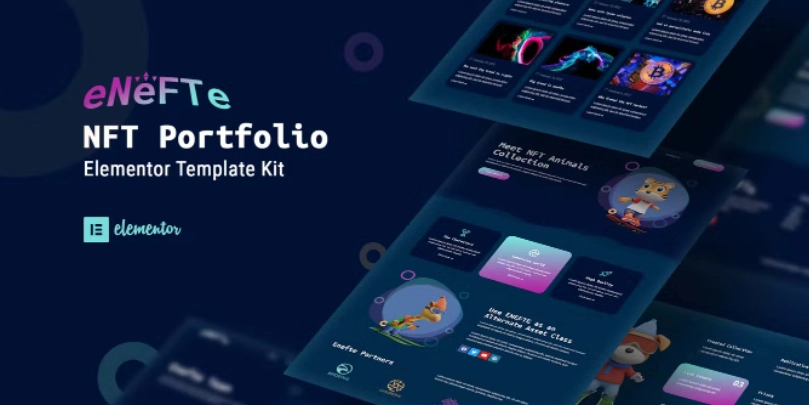 Enefte – NFT Portfolio Elementor Template
