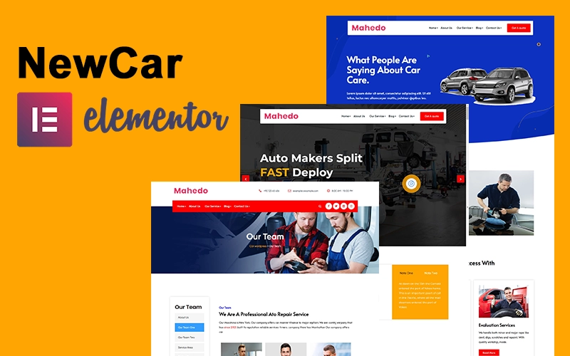 Newcar – Car wash and mechanic Elementor WordPress Theme