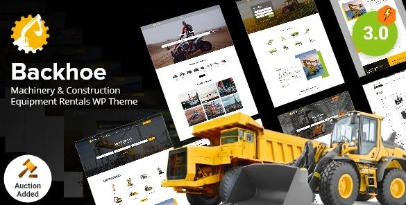 Backhoe – Construction Equipment Rentals WordPress Theme