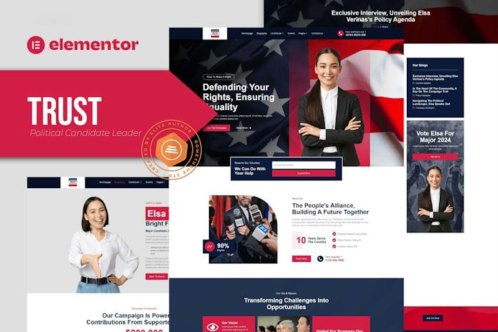 Trust – Political Candidate Leader Elementor Template