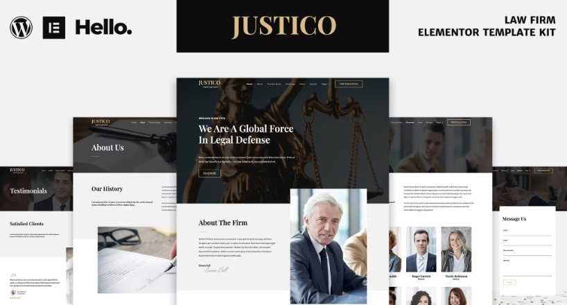 JUSTICO – Law Firm Elementor Template
