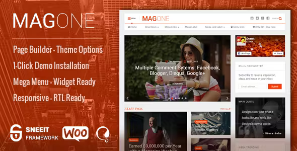 MagOne News Magazine WordPress Theme
