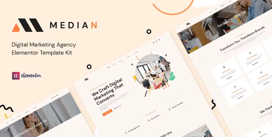 Median – Digital Marketing Agency Elementor Template