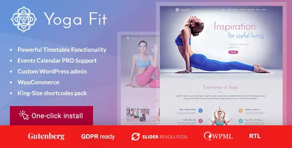 Yoga Fit Sports and Fitness WordPress Theme