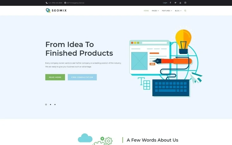 SEOmix – SEO Company WordPress Theme