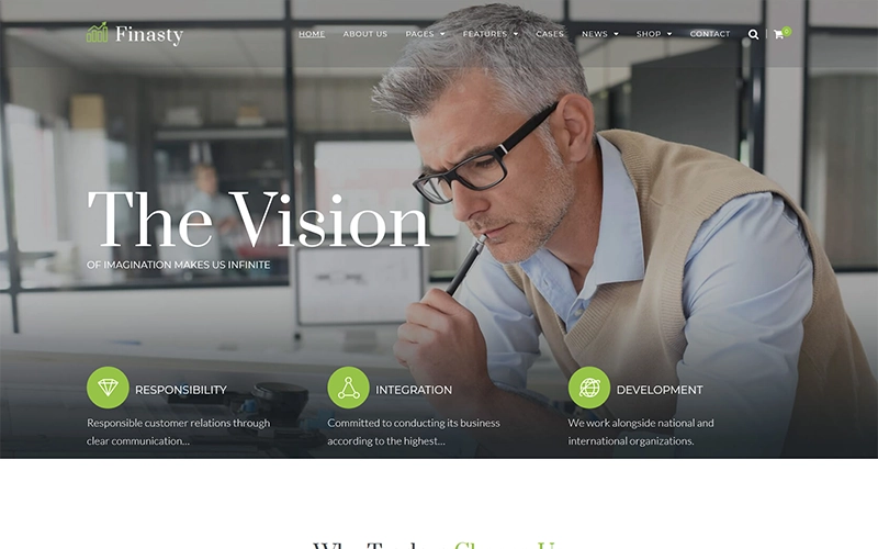 Finasty – Efficient Business Services WordPress Theme