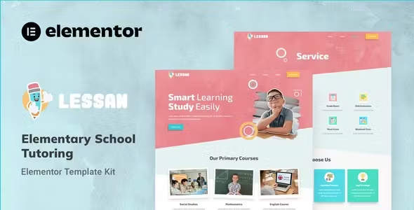 Lessan School Tutoring Elementor Template Kit