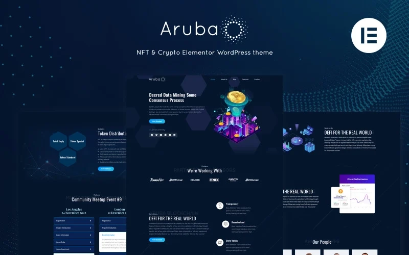 Aruba – Crypto & ICO Elementor WordPress Theme