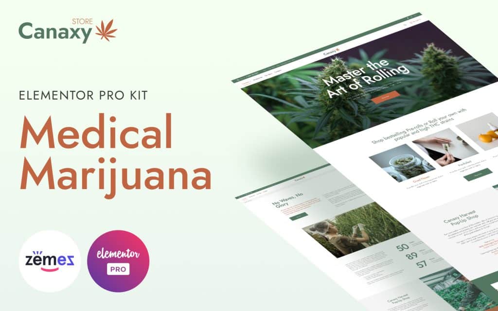 Canaxy – Elementor Pro Medical Marijuana Templates Kit